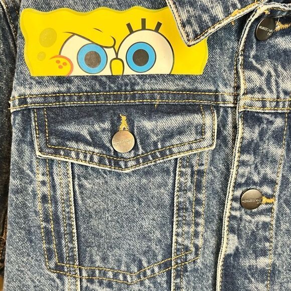 Members Only Nickelodeon Spongebob Denim Trucker Jacket - Picture 4 of 16